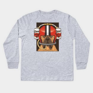 Cleveland Browns Beer Dog Shirt Kids Long Sleeve T-Shirt